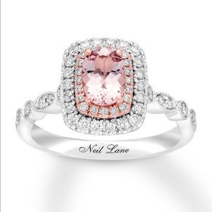 Neil Lane Morganite 5/8 ct tw Diamonds 14K Wht Gld
